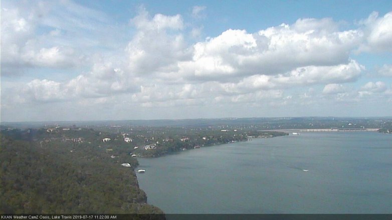 Lake Travis webcam, July 17, 2019 10:25 AM CT