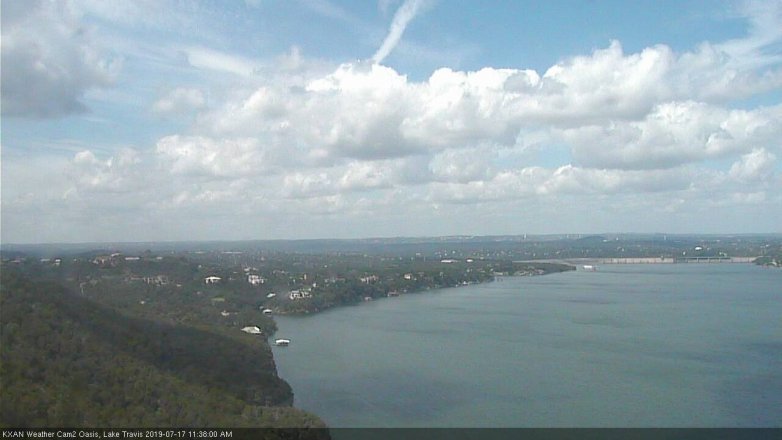 Lake Travis webcam, July 17, 2019 10:40 AM CT