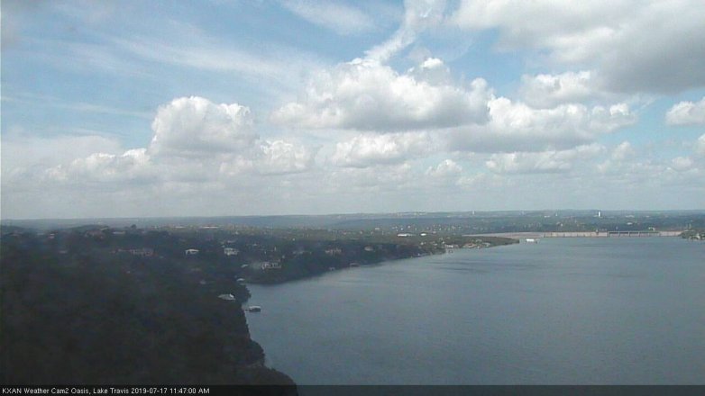Lake Travis webcam, July 17, 2019 10:50 AM CT