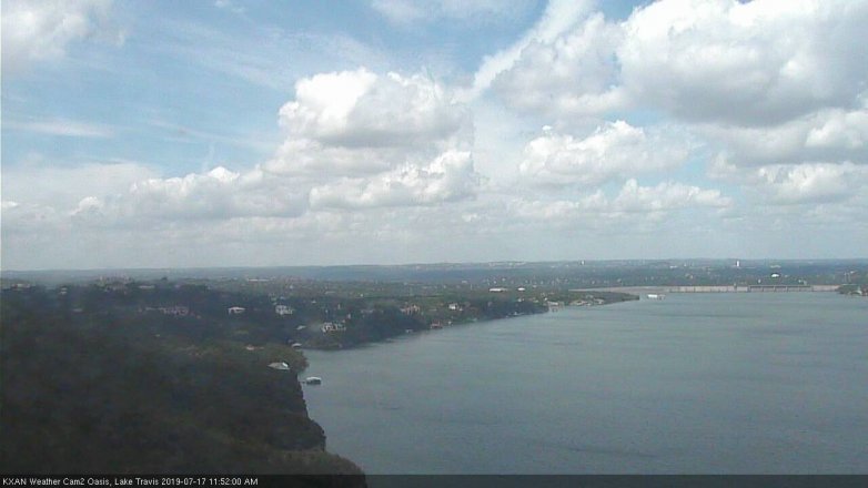 Lake Travis webcam, July 17, 2019 10:55 AM CT