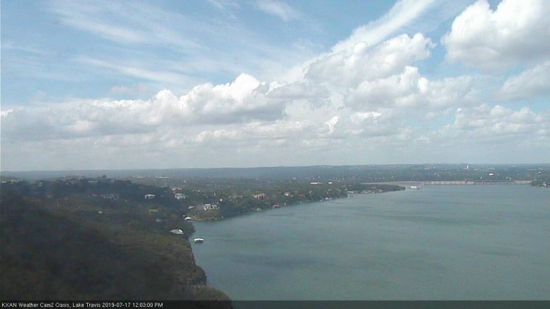 Lake Travis webcam, July 17, 2019 11:05 AM CT