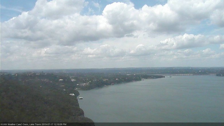Lake Travis webcam, July 17, 2019 11:20 AM CT