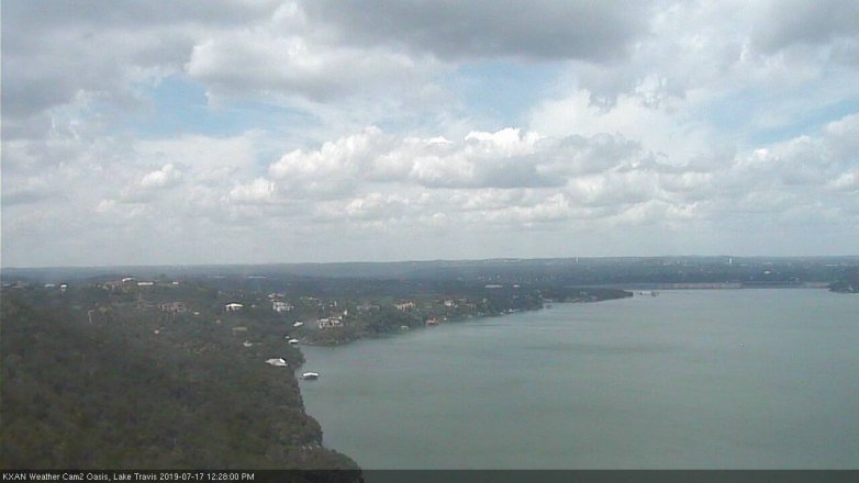Lake Travis webcam, July 17, 2019 11:30 AM CT