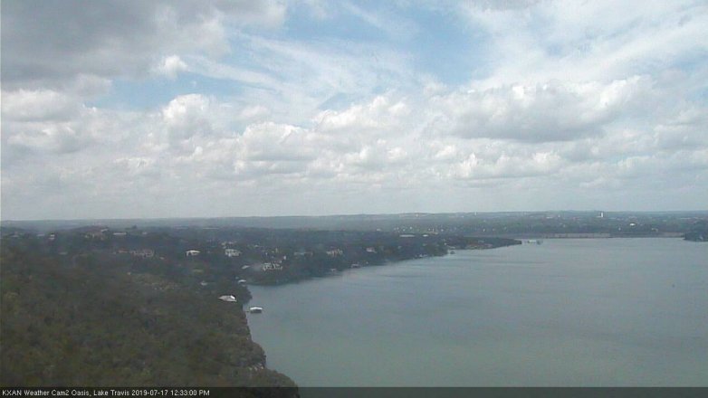 Lake Travis webcam, July 17, 2019 11:35 AM CT