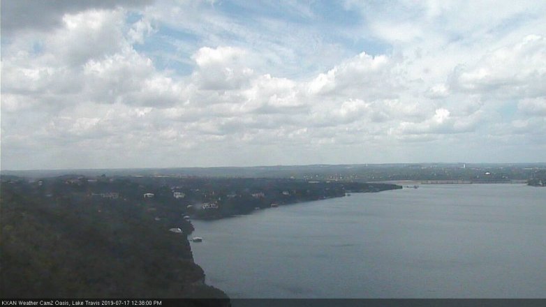 Lake Travis webcam, July 17, 2019 11:40 AM CT