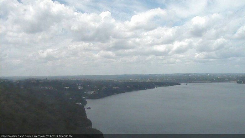 Lake Travis webcam, July 17, 2019 11:45 AM CT