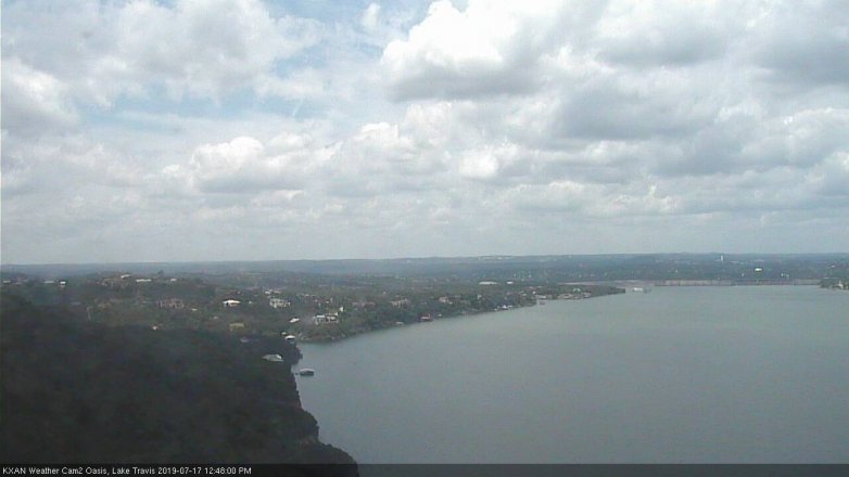Lake Travis webcam, July 17, 2019 11:50 AM CT