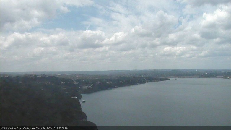 Lake Travis webcam, July 17, 2019 11:55 AM CT
