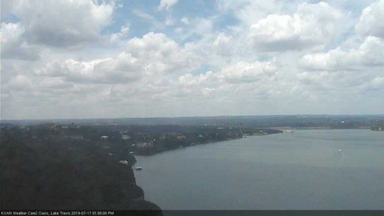 Lake Travis webcam, July 17, 2019 12:10 PM CT