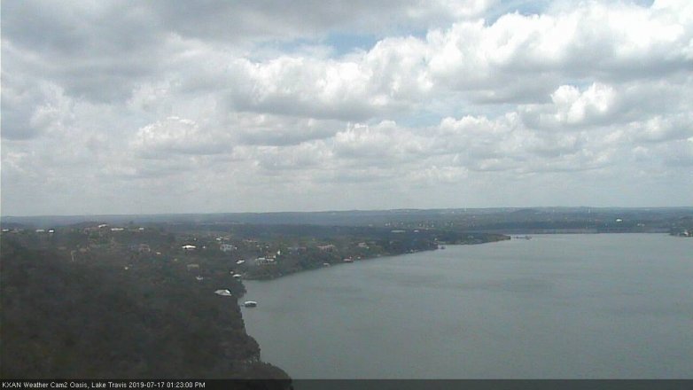 Lake Travis webcam, July 17, 2019 12:25 PM CT