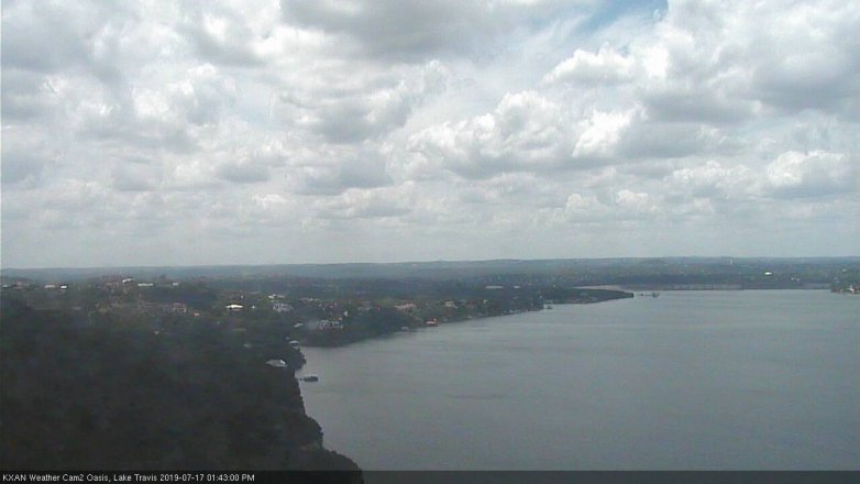 Lake Travis webcam, July 17, 2019 12:45 PM CT