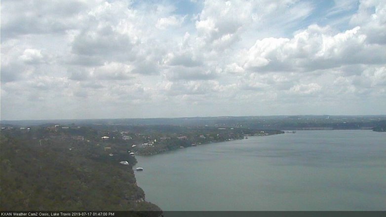 Lake Travis webcam, July 17, 2019 12:50 PM CT