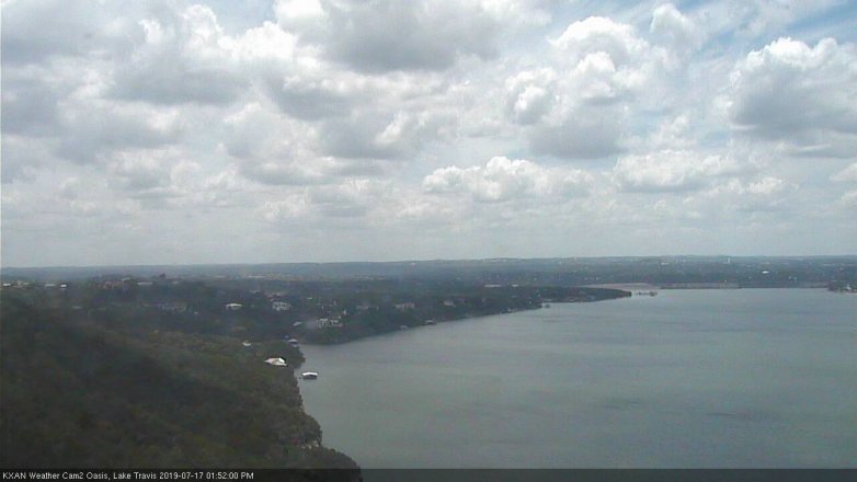 Lake Travis webcam, July 17, 2019 12:55 PM CT