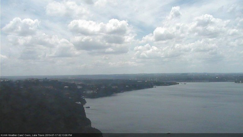 Lake Travis webcam, July 17, 2019 1:15 PM CT