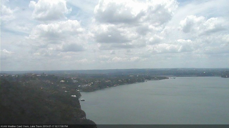 Lake Travis webcam, July 17, 2019 1:20 PM CT