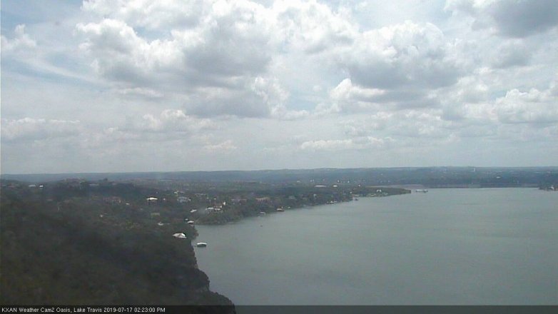 Lake Travis webcam, July 17, 2019 1:25 PM CT