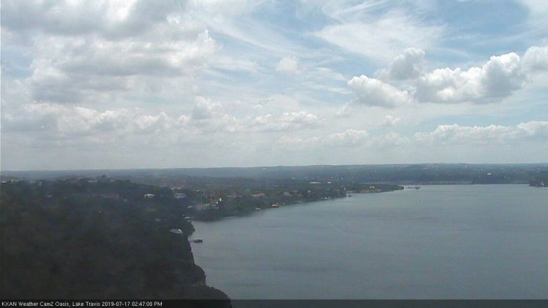 Lake Travis webcam, July 17, 2019 1:50 PM CT