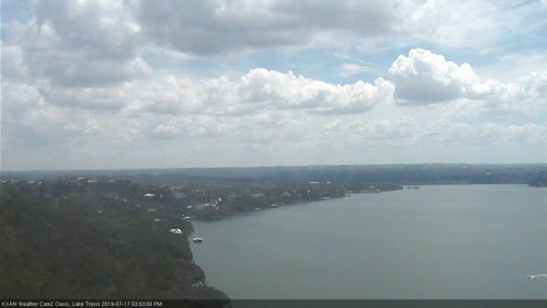 Lake Travis webcam, July 17, 2019 2:05 PM CT
