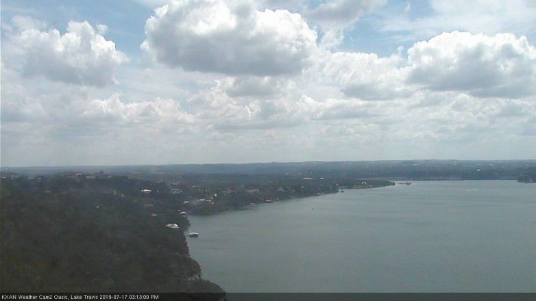 Lake Travis webcam, July 17, 2019 2:15 PM CT