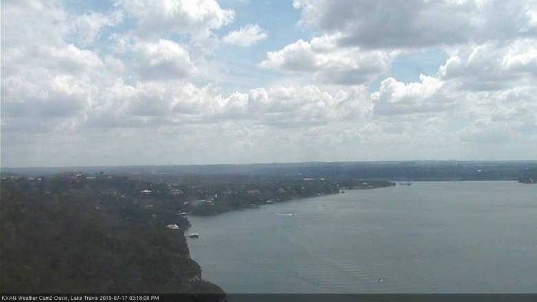 Lake Travis webcam, July 17, 2019 2:20 PM CT