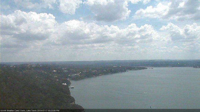 Lake Travis webcam, July 17, 2019 2:25 PM CT