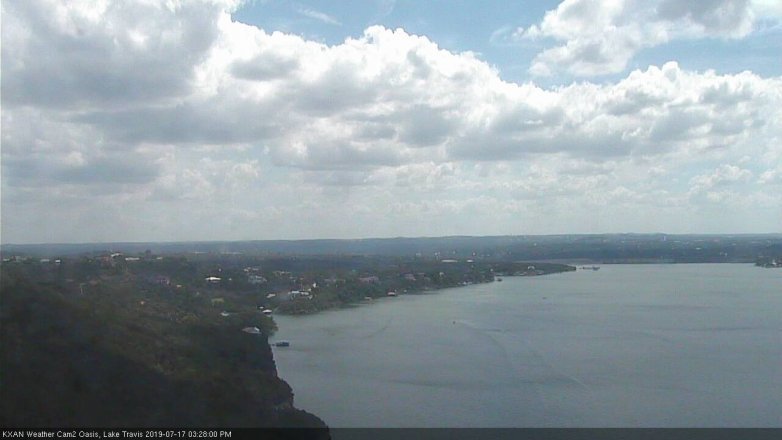 Lake Travis webcam, July 17, 2019 2:30 PM CT