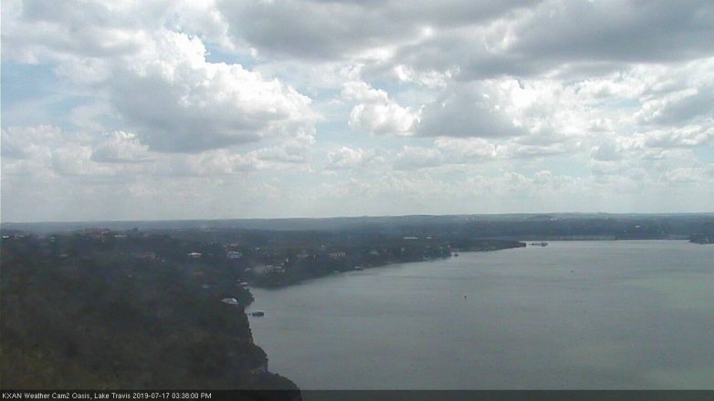 Lake Travis webcam, July 17, 2019 2:40 PM CT