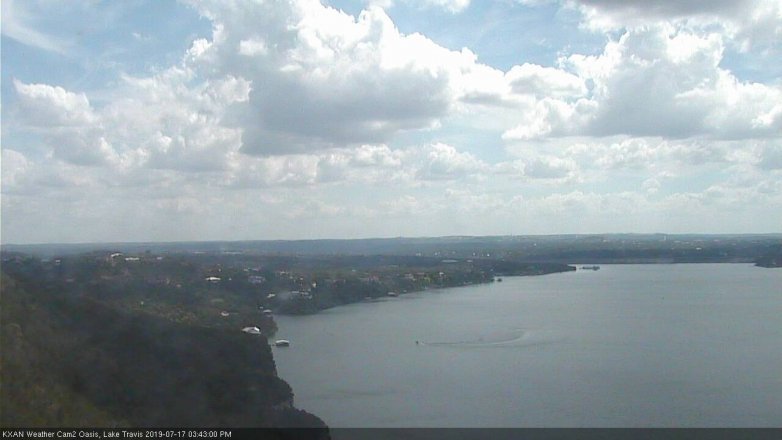 Lake Travis webcam, July 17, 2019 2:45 PM CT