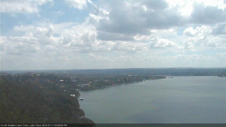 Lake Travis webcam, July 17, 2019 2:50 PM CT