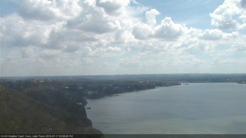 Lake Travis webcam, July 17, 2019 3:00 PM CT