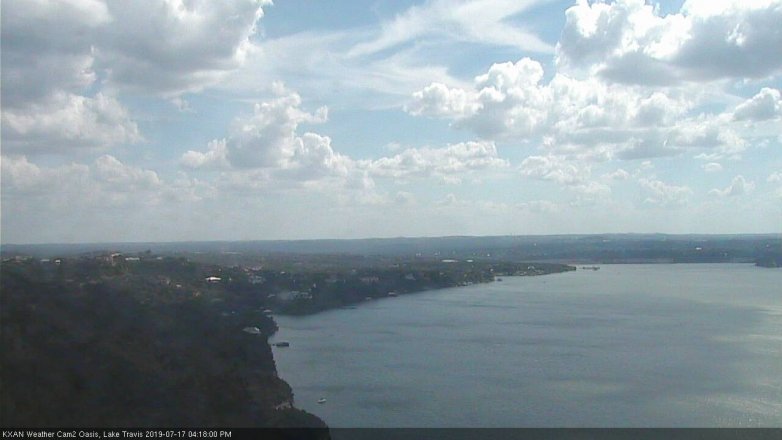 Lake Travis webcam, July 17, 2019 3:20 PM CT