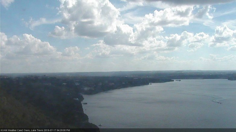 Lake Travis webcam, July 17, 2019 3:30 PM CT