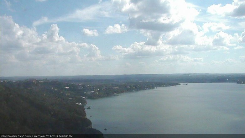 Lake Travis webcam, July 17, 2019 3:35 PM CT