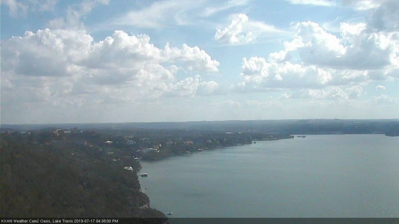 Lake Travis webcam, July 17, 2019 3:40 PM CT