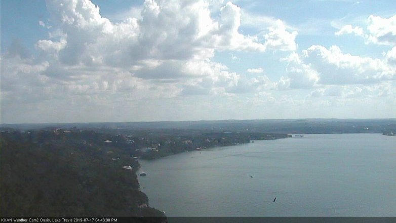 Lake Travis webcam, July 17, 2019 3:45 PM CT