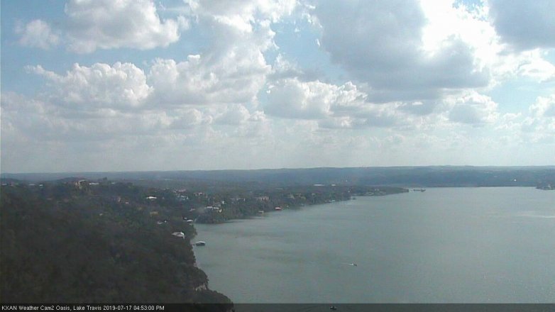 Lake Travis webcam, July 17, 2019 3:55 PM CT