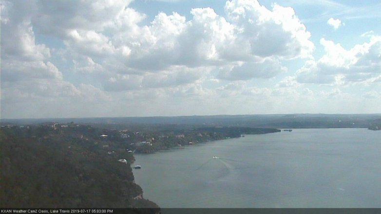 Lake Travis webcam, July 17, 2019 4:05 PM CT