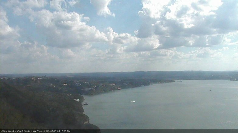 Lake Travis webcam, July 17, 2019 4:15 PM CT