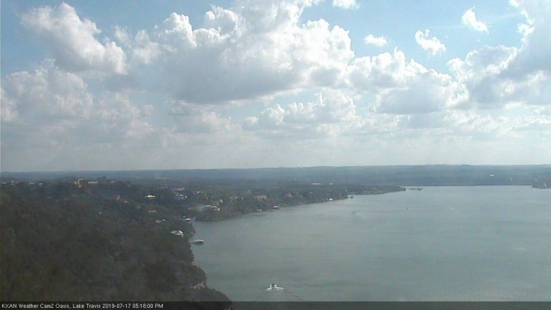 Lake Travis webcam, July 17, 2019 4:20 PM CT