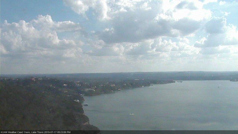 Lake Travis webcam, July 17, 2019 4:25 PM CT