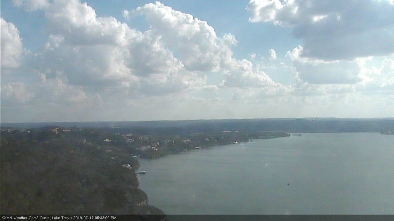 Lake Travis webcam, July 17, 2019 4:35 PM CT