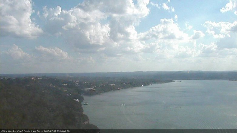 Lake Travis webcam, July 17, 2019 4:40 PM CT