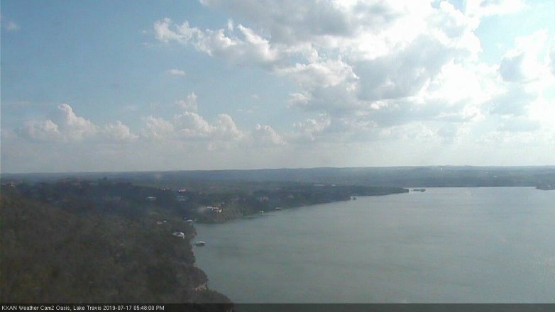 Lake Travis webcam, July 17, 2019 4:50 PM CT