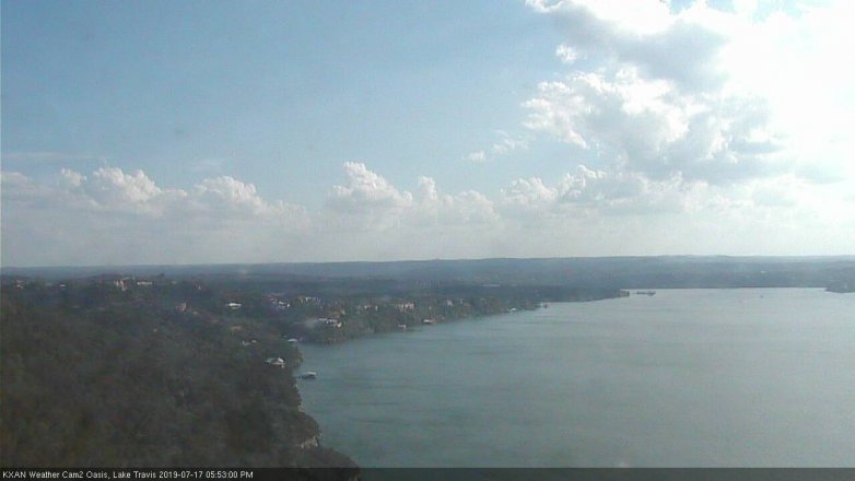 Lake Travis webcam, July 17, 2019 4:55 PM CT