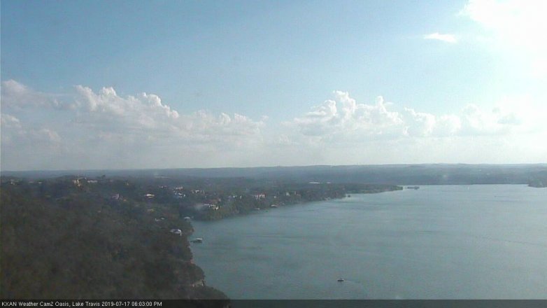 Lake Travis webcam, July 17, 2019 5:05 PM CT