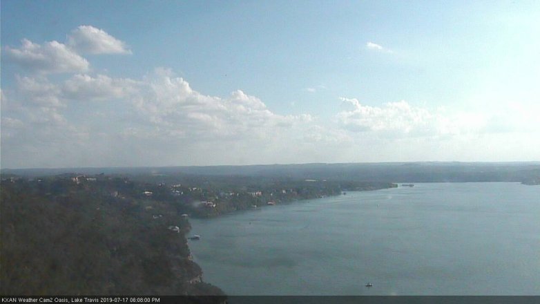 Lake Travis webcam, July 17, 2019 5:10 PM CT