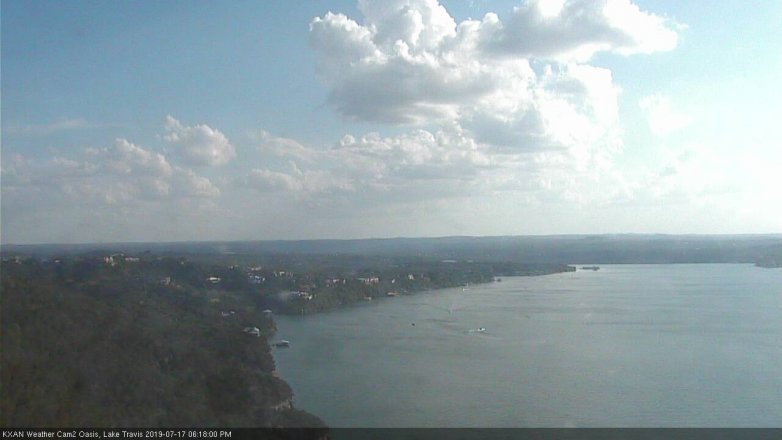 Lake Travis webcam, July 17, 2019 5:20 PM CT