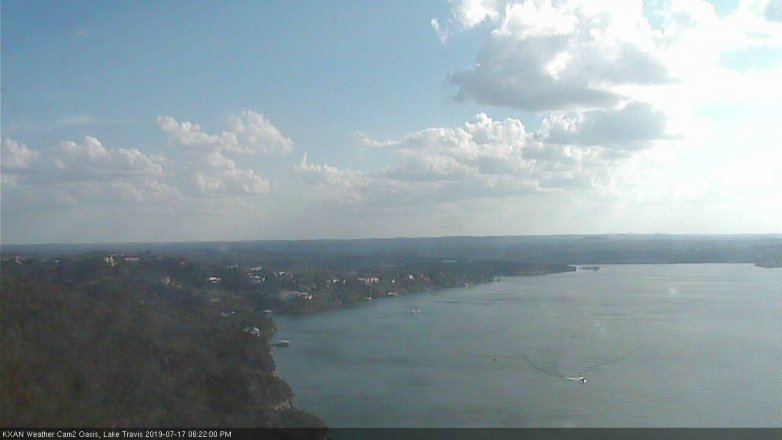 Lake Travis webcam, July 17, 2019 5:25 PM CT
