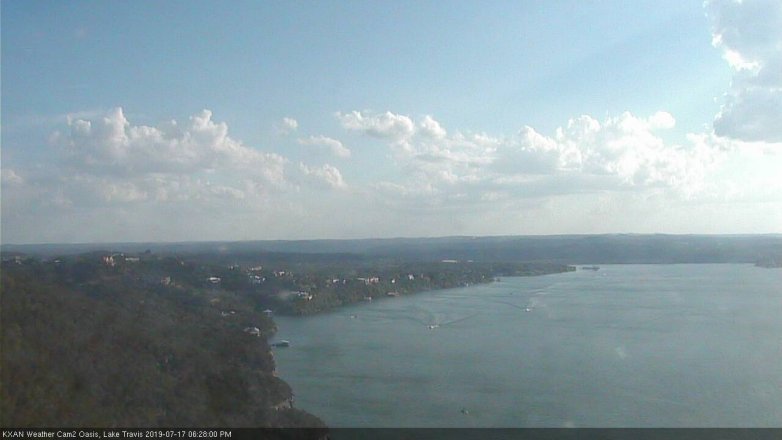 Lake Travis webcam, July 17, 2019 5:30 PM CT