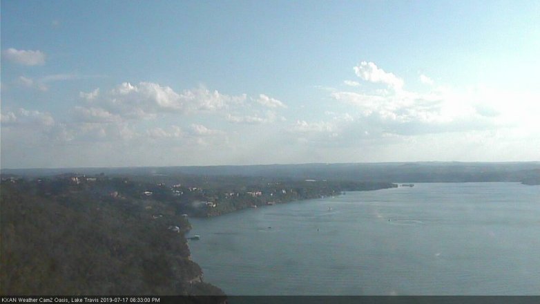 Lake Travis webcam, July 17, 2019 5:35 PM CT